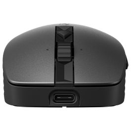 HP Ratón Inalámbrico Recargable 710, Ambidextro, RF Wireless + Bluetooth, 3000 DPI, 7 Botones, Negro