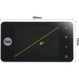 Yale Smart Living DDV4500 Mirilla Digital Grabador 4 Pantallas LCD Espesor Puerta 38-110 mm Ángulo Visión 105°