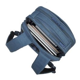 Rivacase 8365 Mochila para Portátil de 17.3" Biscayne, Poliéster Azul. Ideal para viaje o uso diario.
