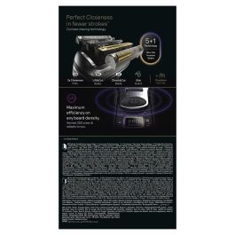 Braun BRA8700216554787 Afeitadora eléctrica Serie 9 9610s, 240 V, 60 min de autonomía, Negra