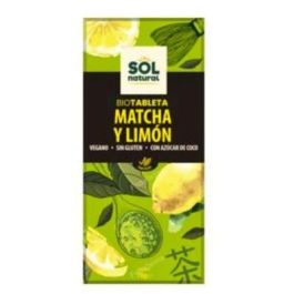 SOLNATURAL Chocolate Té Matcha y Limón Tableta 70g Bio | Vegano, Sin Gluten y Azúcar de Coco Precio: 5.5. SKU: B15KTD282T