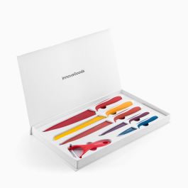 Juego de Cuchillos Cerámicos y Pelador Knoolvs InnovaGoods 6 Piezas Juego de Cuchillos Cerámicos y Pelador Knoolvs InnovaGoods 6 Piezas