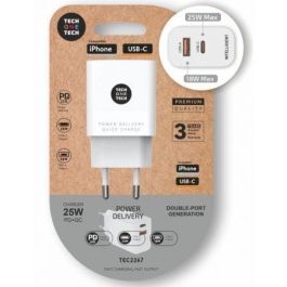 Cargador de Pared Tech One Tech TEC2267/ 1xUSB Tipo-C/ 1xUSB/ 3A/ Blanco Precio: 10.89. SKU: B16E6HCF53