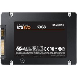Samsung 870 EVO SSD Interno de Alto Rendimiento 500 GB 2.5" SATA III V-NAND, Lectura 560 MB/s, Escritura 530 MB/s, para PC/Portátil