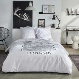 Today Juego de Cama TOD3574641256579 para 2 personas, 240x220 cm, Algodón Estampado Londres Blanco Precio: 40.49999954. SKU: B1BS83BKBE