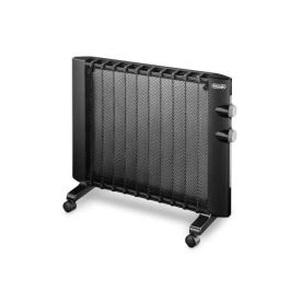 De'Longhi HMP Panel Radiante Eléctrico Móvil 1000W con Termostato, 2 Potencias (500/1000W), 30m², Ruedas, Negro