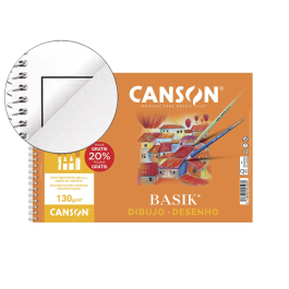 Canson Bloc Dibujo Basik Espiral A4+ 130 gr Microperforado Blanco Natural Precio: 24.6900004. SKU: S8403216