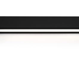 Emuca Kit de barra para armario Luxe, tira LED 4,5x8 Neonlynx V, sensor de movimiento RF Smart y convertidor Smart (24V DC), longitud 900mm, Luz blanca cálida 2.700K, Plástico y Aluminio, Pintado negro texturizado