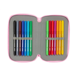 Estuche Escolar con Accesorios Glow Lab Swing Multicolor 12,5 x 19,5 x 5,5 cm 37 Piezas