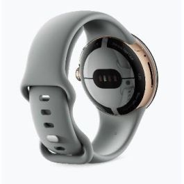 Google Pixel Watch Champagne Gold Acero Inoxidable 41mm 4G con Banda Deportiva Hazel