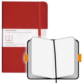 Cuaderno Moleskine Clasico Tapa Dura 13X21 240H 70Gr. Horizontal Con Goma Roja