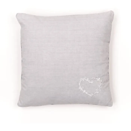 Today TOD1700240673742 Cojín - HOY - CHARME - Chambray x Petite broderie Constance - 40 x 40 cm