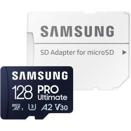 Samsung MB-MY128S PRO Ultimate Tarjeta microSDXC 128GB Clase 10 U3 V30 A2 200MB/s con Adaptador SD