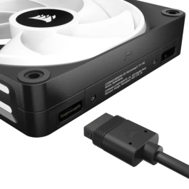 Corsair CO-9051001-WW Ventilador para Carcasa de Ordenador de 12 cm, Negro y Blanco