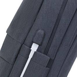 Rivacase 7567 Mochila Portátil 17.3 Pulgadas Prater - Protección Antirrobo, Carga USB, Gris Oscuro