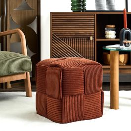 Home Deco Factory Puf Trenzado Scott Terracota Cocooning