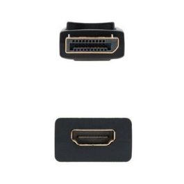 Nano Cable 10.16.0502 Conversor DisplayPort Macho a HDMI Hembra 15cm Negro