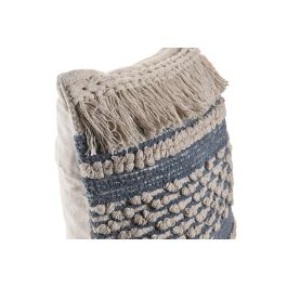 DKD Home Decor Cojin Estilo Boho 45 x 10 x 45 cm Azul Blanco