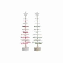 Arbol Navidad Fantasia DKD Home Decor Verde Rosa 14 x 51 x 14 cm (2 Unidades)