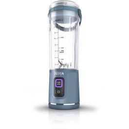 Ninja BC151EUNV Batidora de Vaso Individual para Smoothies 530ml Azul - Portátil, Recargable USB-C para Fruta Congelada y Hielo