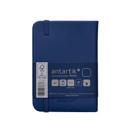 Cuaderno Con Gomilla Antartik Notes Tapa Dura A7 Hojas Lisas Azul Marino 80 Hojas 80 gr Fsc