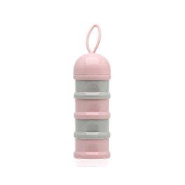 Dosificador Torre De Leche En Polvo Rosa Y Gris 340 mL Dosificador Torre De Leche En Polvo Rosa Y Gris 340 mL