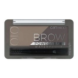 Catrice #010-brown BROW Powder Set Waterproof Maquillaje para Cejas en Polvo 2 Tonos, Aplicador 2 en 1, Cruelty Free, 4g