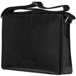 dbramante1928 MARSELISBORG-14IN-BLACK (2ND) Bandolera para portátil de 14 pulgadas, Cuero de grano entero, Negra, Unisex, Resistente al polvo y rayones