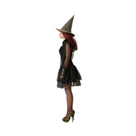 Disfraz de Bruja Negra para Mujer Adulta, Vestido Corto con Mangas Vaporosas y Sombrero, ideal para Halloween y Fiestas, Talla XS-S Disfraz de Bruja Negra para Mujer Adulta, Vestido Corto con Mangas Vaporosas y Sombrero, ideal para Halloween y Fiestas, Talla XS-S