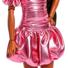 Barbie Jfp41 Muñeca Deluxe Metallic con Vestido Burbujas Rosa Coral y Gafas, Bolso, Tacones Barbie Jfp41 Muñeca Deluxe Metallic con Vestido Burbujas Rosa Coral y Gafas, Bolso, Tacones