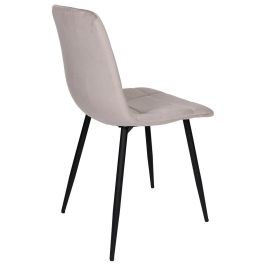 Home Deco Factory Silla Mateo Essentiel Taupé Poliéster Madera Hierro 45x52x88 cm