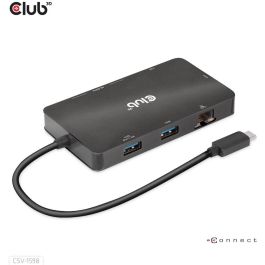 Club3D CSV-1598 Hub USB-C 7 en 1: 2xDisplayPort 4K60Hz, 2xUSB, 2xUSB-C, LAN Gigabit Ethernet, PD 100W