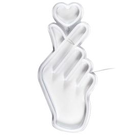 Home Deco Factory Deco Neón LED USB Mano Corazón