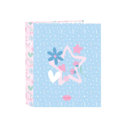 Carpeta de anillas BlackFit8 Smile Azul Rosa A4 27 x 33 x 6 cm Precio: 8.49999953. SKU: B1F6FYZ9QT