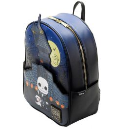 Loungefly Mochila mini Jack Skellington Pesadilla Antes de Navidad Disney, cuero vegano, 22.5x30x11.25cm