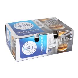 Duralex Set de 6 Vasos Transparentes 22 cl Colección Manhattan (12 Cajas)