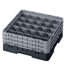 CAMBRO - 25S638-110 - Cesta de lavado 25 comp. 3 alturas - 8,7 cm Ø máx. - alt. máx. 17,6 cm - 50 x 50 x 22,5 cm - Negro Precio: 73.89000036. SKU: B186BYZYC9