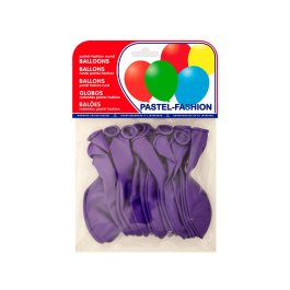 Blanca Globo 100% latex biodegradable pastel lila bolsa de 20 unidades