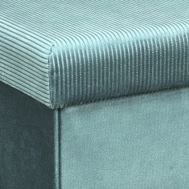 Home Deco Factory Puf Plegable Azul Terciopelo Lounge Giulia Medidas 38x38x38 cm Capacidad 110 kg