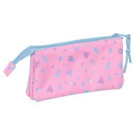 SAFTA Portatodo Triple Bright Stitch Disney 22x3x12cm con 3 Compartimentos Separados