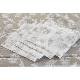 DKD Home Decor Mantel Alpino de Algodón Marrón Claro y Blanco 150x150 cm - Pack 2 Unidades Surtidas
