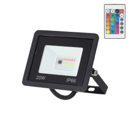 Proyector LED RGBW con Mando a Distancia 20W Exterior IP65 RGB Ref: HO-ICRGBFL-20W Precio: 10.50000006. SKU: B1CZPFYP6D