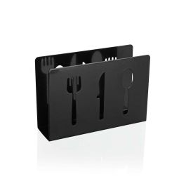 Servilletero Cubiertos Metálico Negro Versa 4.5x10x15 cm (2 Unidades) Precio: 4.49999968. SKU: B1H3F3ZPL5