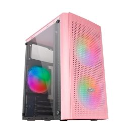 Mars Gaming Caja Ordenador MC300 Rosa Compacta Micro-ATX/Mini-ITX Cristal Templado FRGB