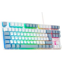 Teclado para juegos - The G-Lab - KEYZ CAESIUM - RGB - Blanco y gris - TKL
