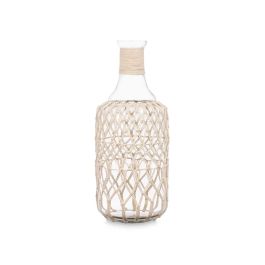 Botella de Vidrio con Cuerda Blanca - Giftdecor 20x48x20 cm (2 Unidades) Botella de Vidrio con Cuerda Blanca - Giftdecor 20x48x20 cm (2 Unidades)