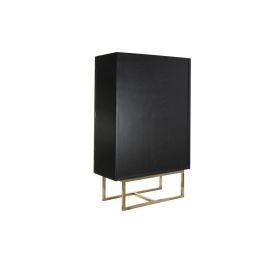 DKD Home Decor Armario Oriental Negro de Álamo y Metal Desmontable 110x50x180 cm DKD Home Decor Armario Oriental Negro de Álamo y Metal Desmontable 110x50x180 cm