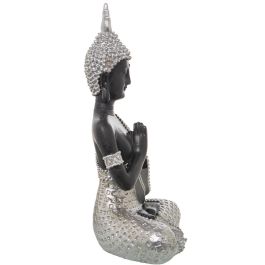 Figura Decorativa Alexandra House Living Marrón Plateado Plástico Buda 12 x 20 x 27 cm Figura Decorativa Alexandra House Living Marrón Plateado Plástico Buda 12 x 20 x 27 cm