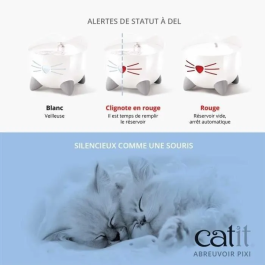Catit Fuente de Agua Automática para Gatos PIXI - 2,5 L - Blanco