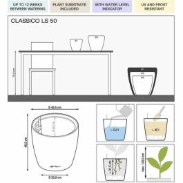Lechuza LEC4008789161000 Maceta Classico Premium LS 50, Juego Completo, Blanco Brillante